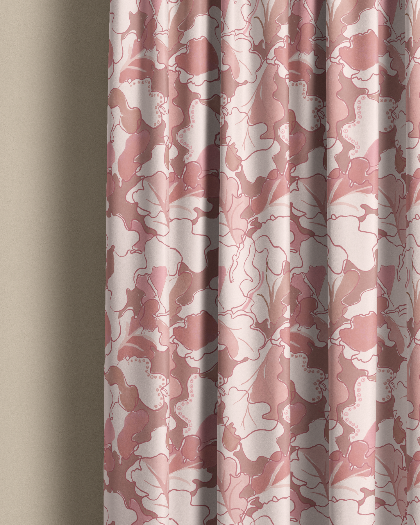 Adagio, Pinks Linen Fabric