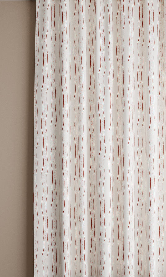 Rayure, Burgundy Linen Fabric