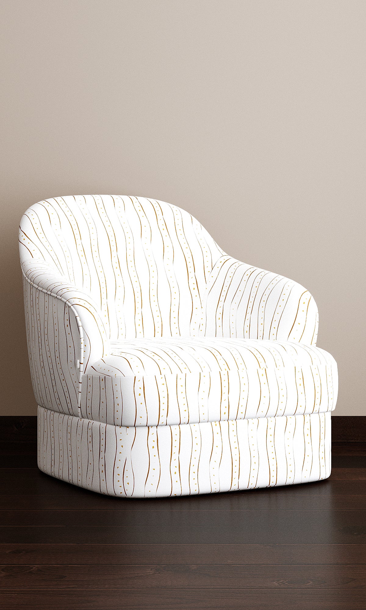 Rayure, Nutmeg Linen Fabric