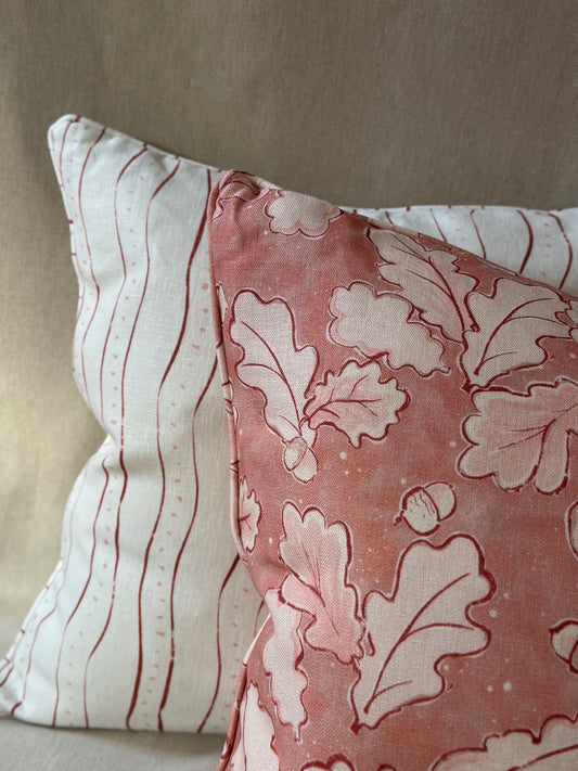 Grace Pink Linen Cushion