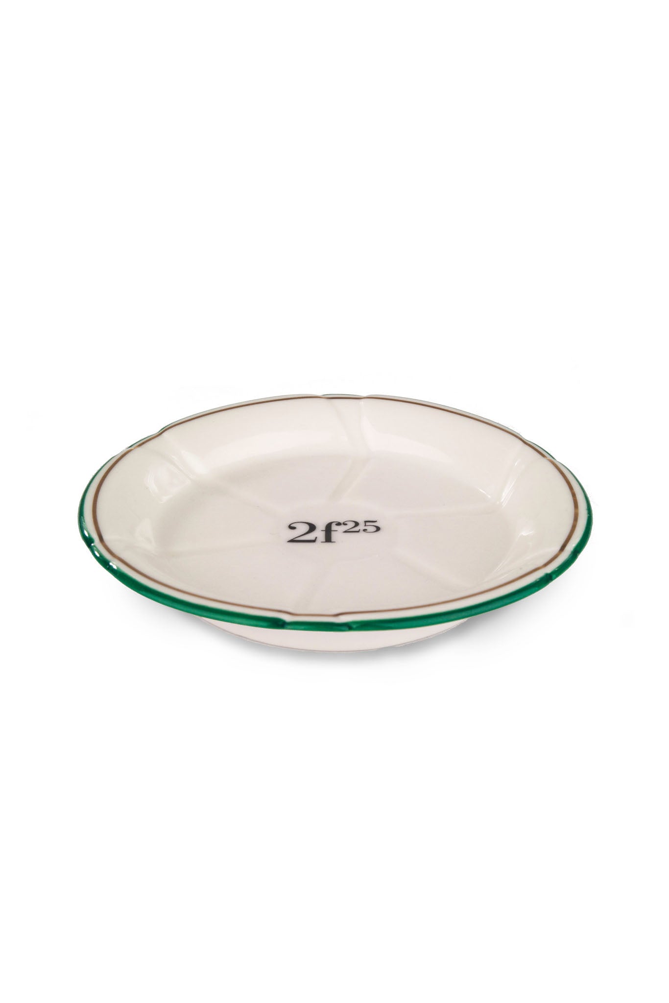 French Tip Trinket Dish - Green and Gold