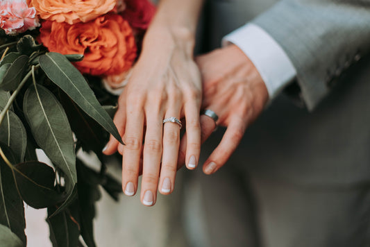 wedding couple hands