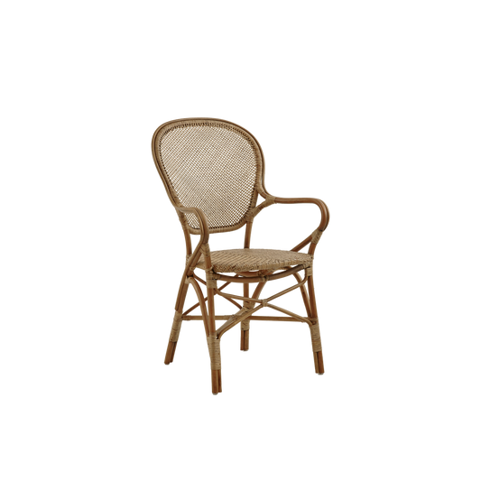 Rossini Rattan Dining Armchair - Antique