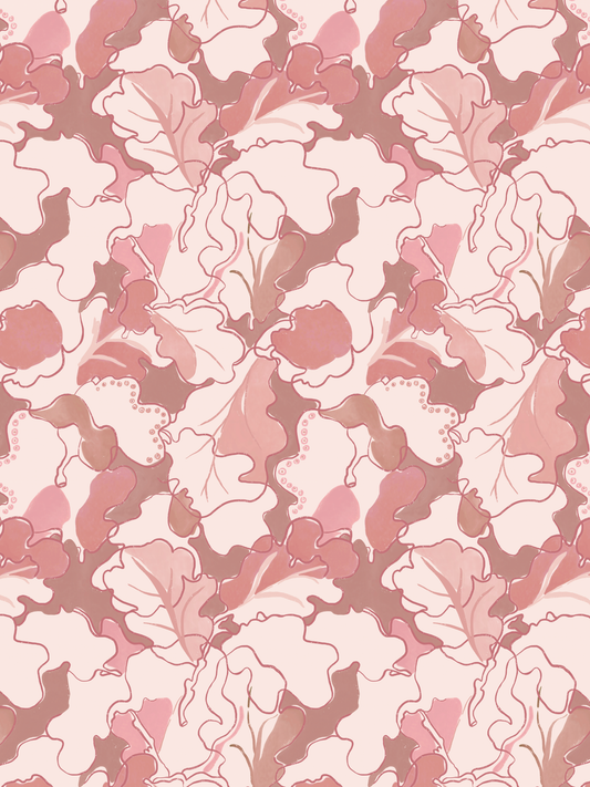 Adagio, Pinks Linen Fabric