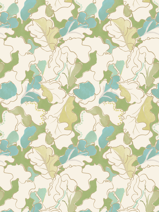 Adagio, Green Linen Fabric