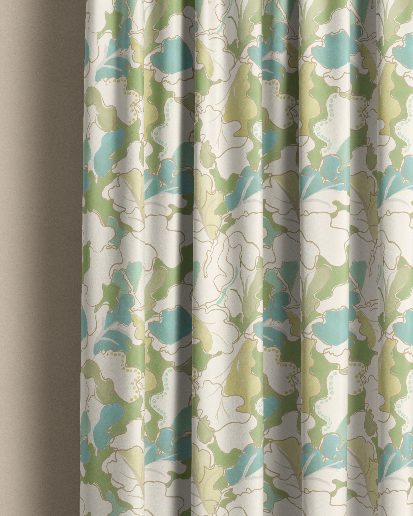 Adagio, Green Linen Fabric