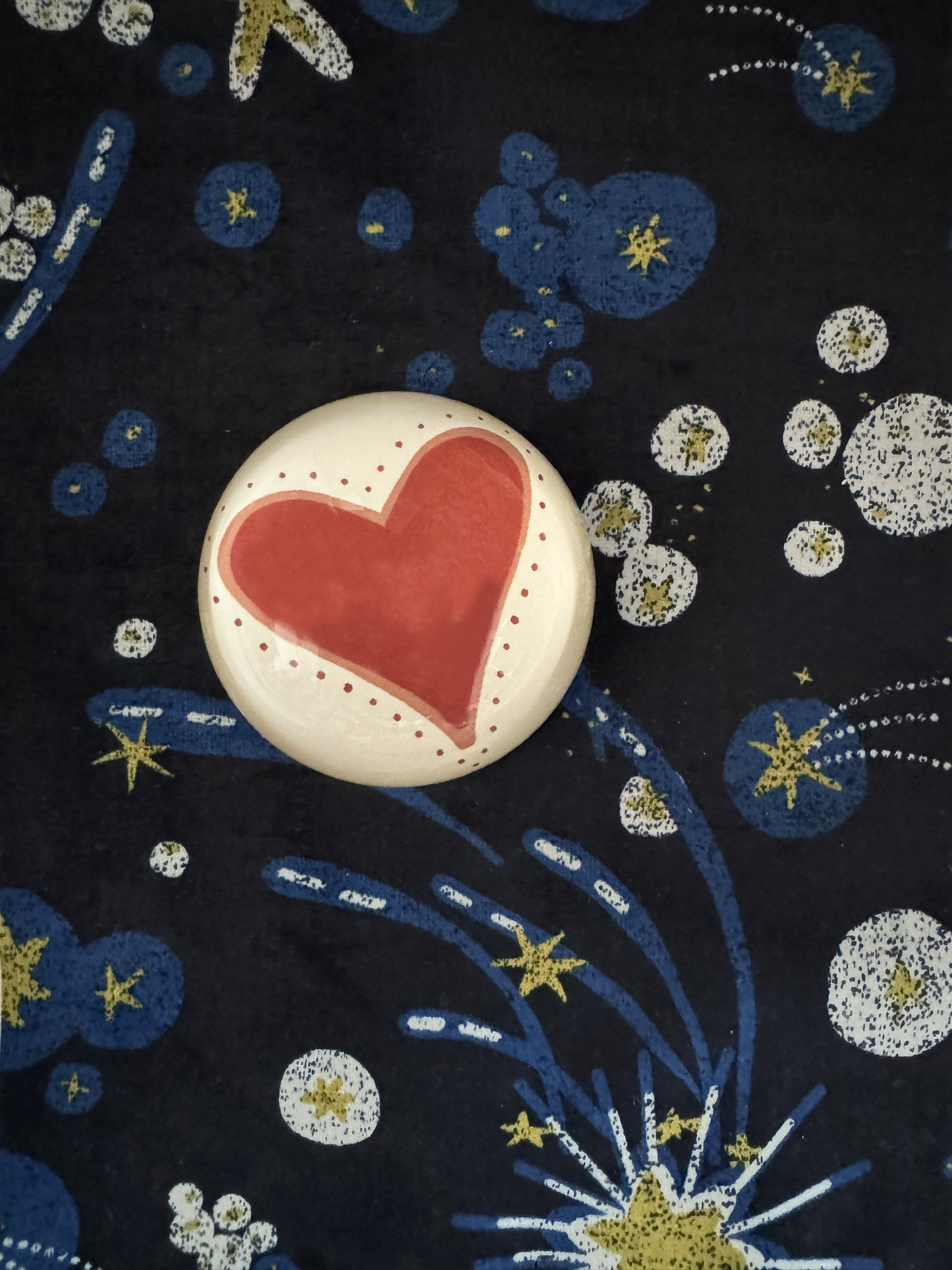 Decoupage Paperweight, Big Heart