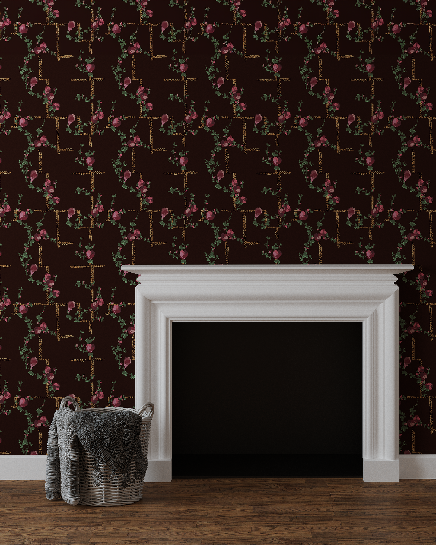 Coco - Wallpaper - Fuchsia on Brick