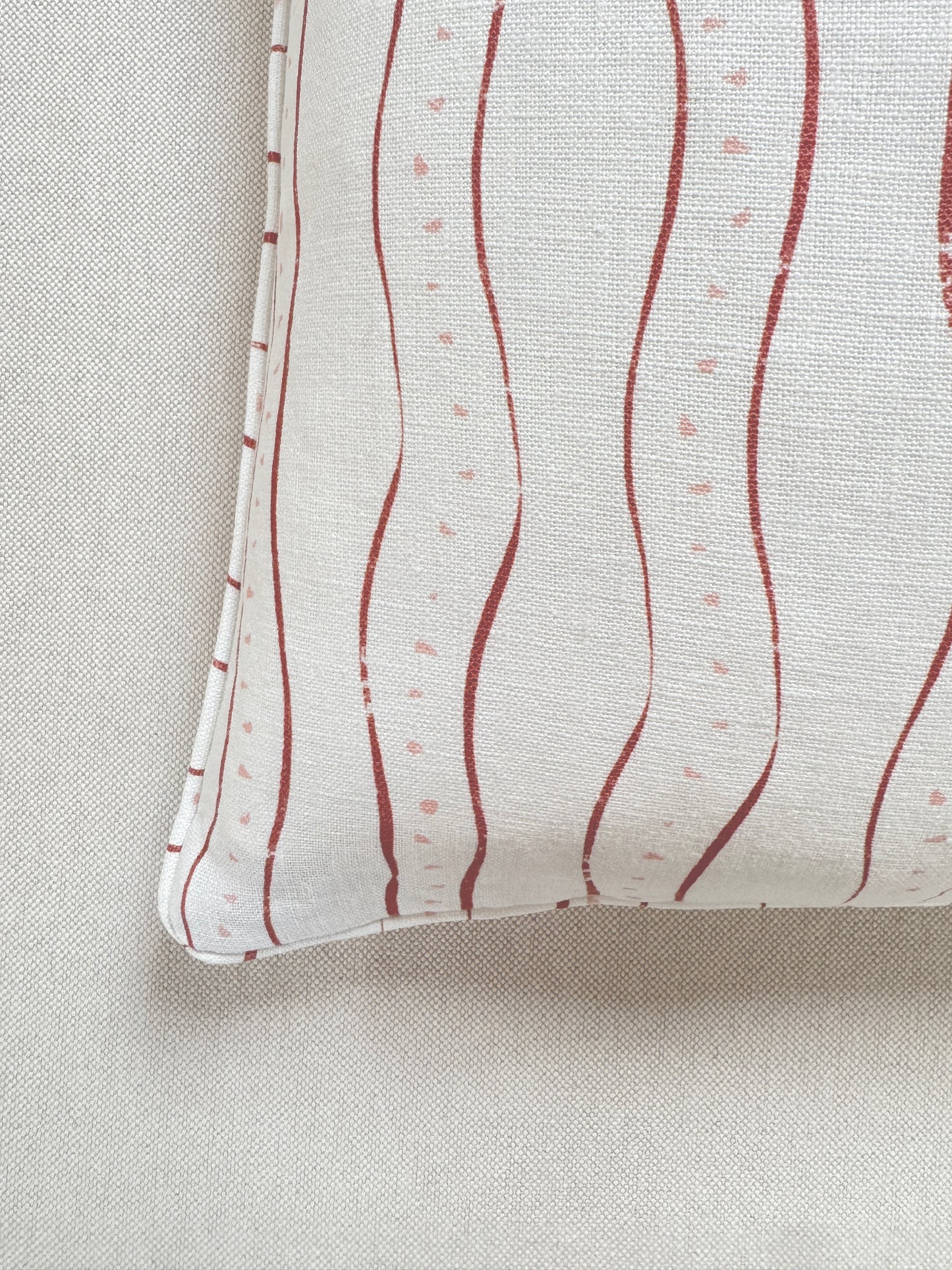 Rayure Burgundy Linen Cushion