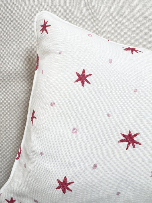 Ensueño Raspberry Linen Cotton Cushion