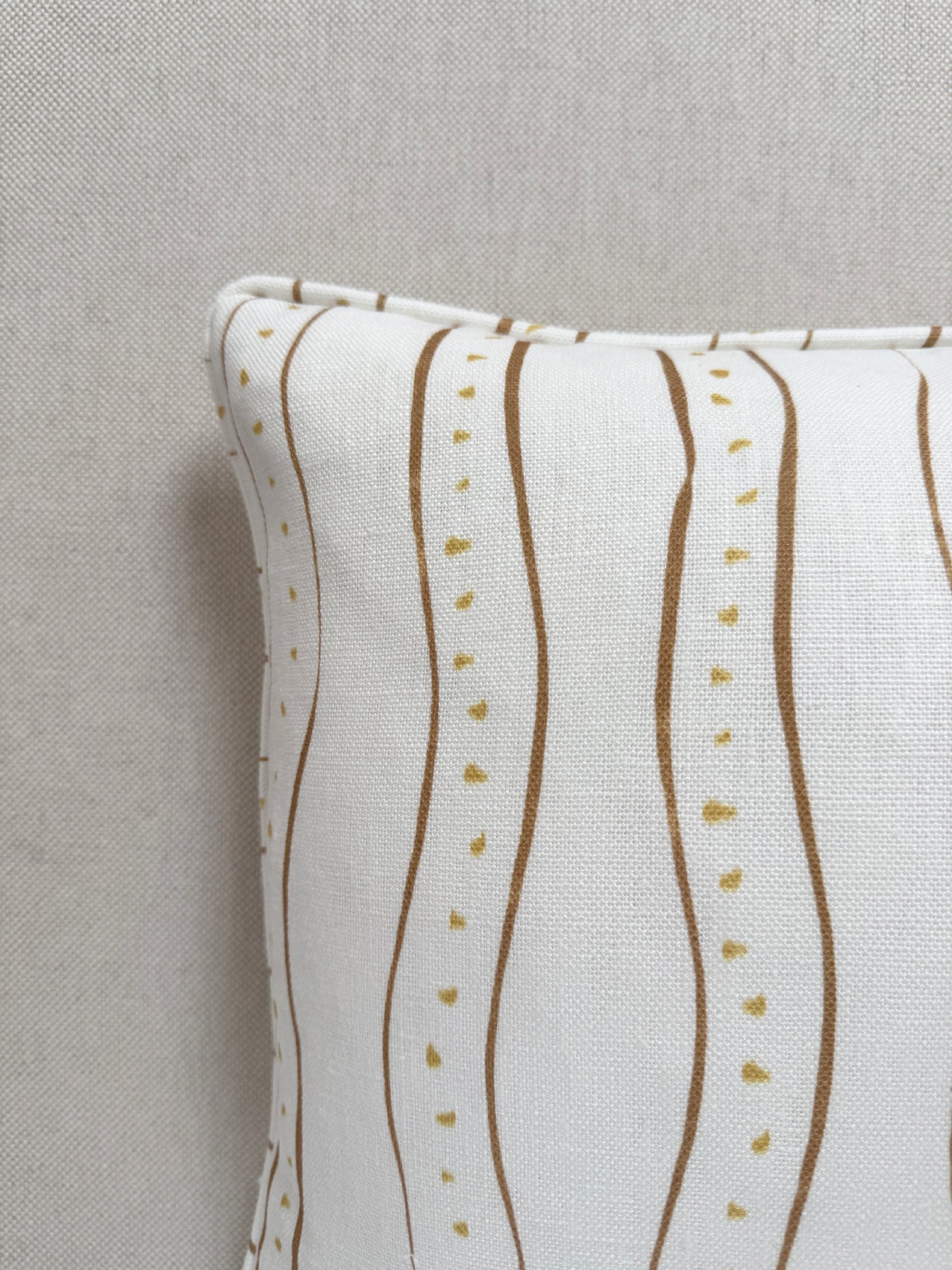 Rayure Nutmeg Linen Cushion