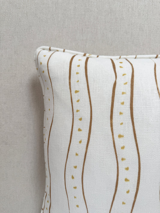 Rayure Nutmeg Linen Cushion