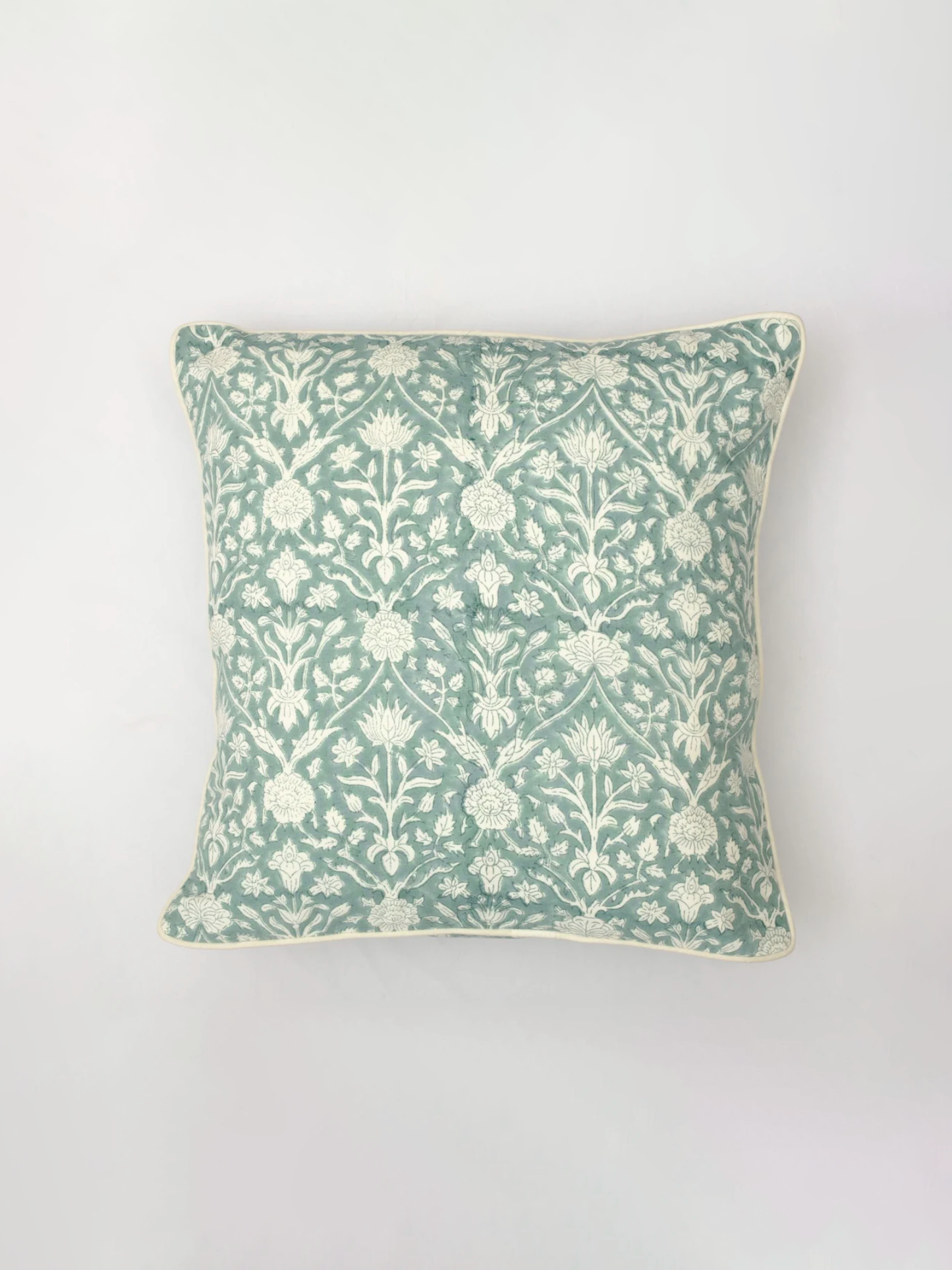 Cushion Cover Indian Garden Block Printed