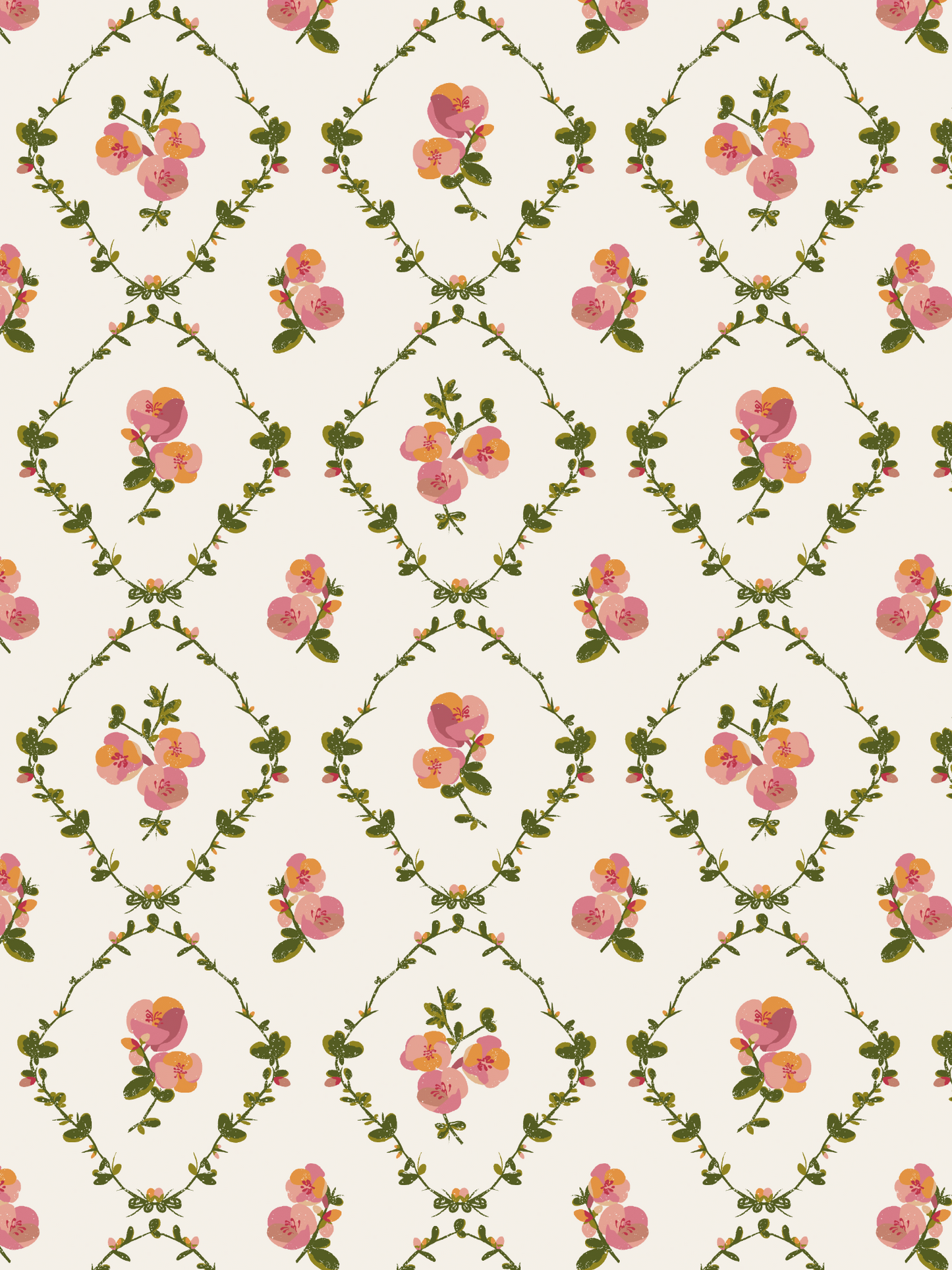 Betsy on Ivory — Linen Fabric