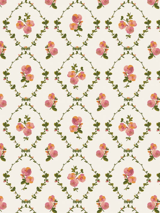 Betsy on Ivory — Linen Fabric