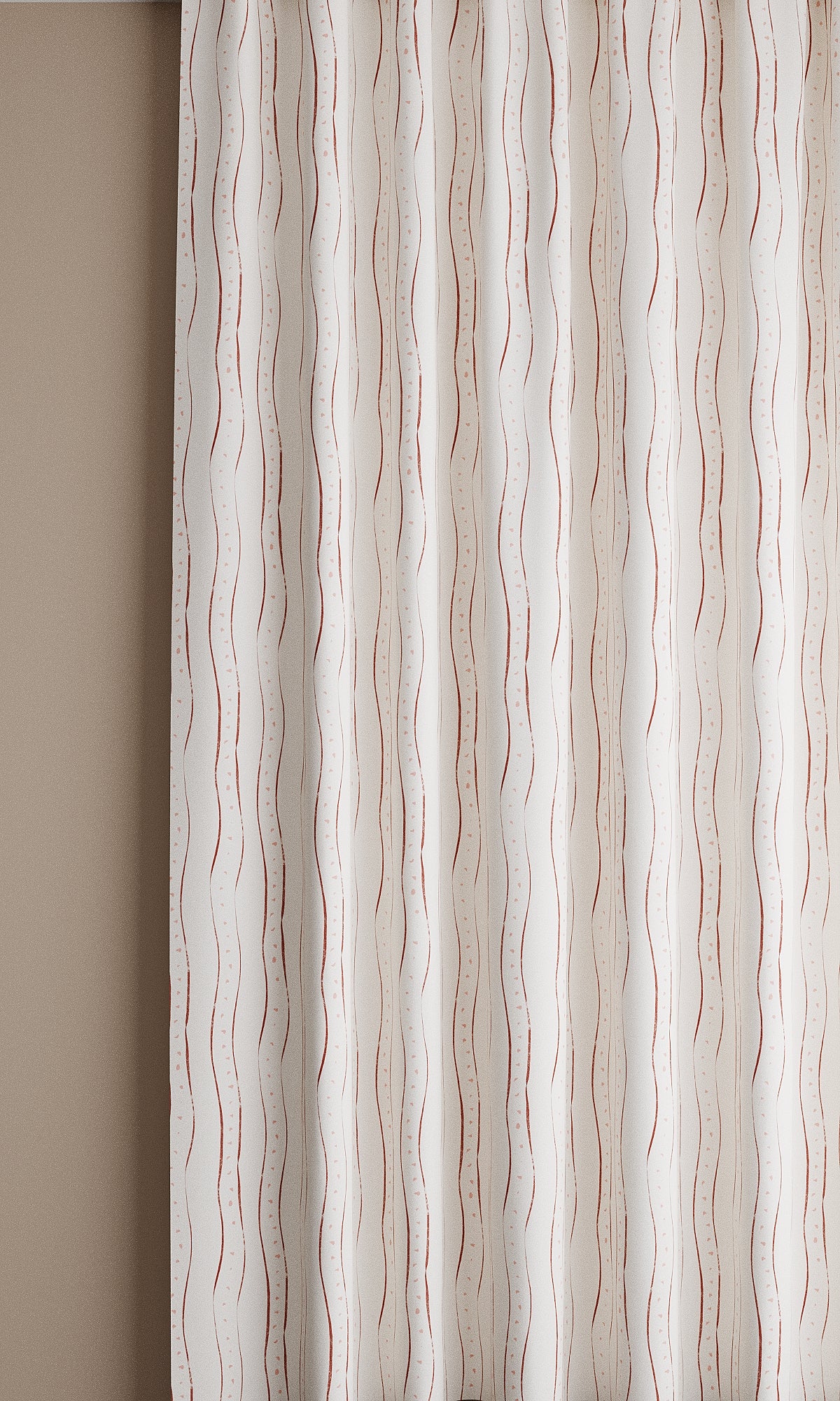 Rayure, Burgundy Linen Fabric