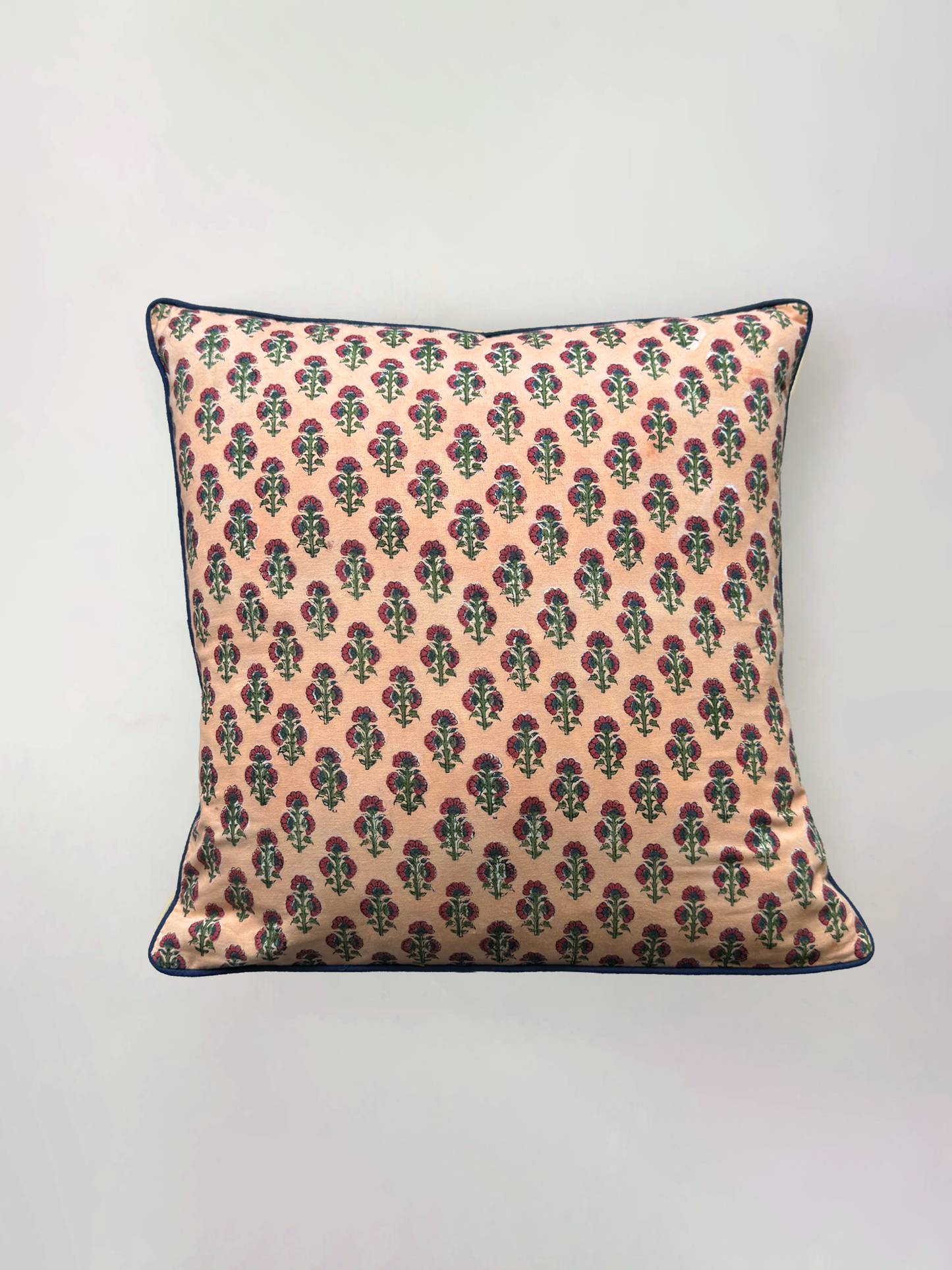 Cushion Cover Marigold in Red Block Printed