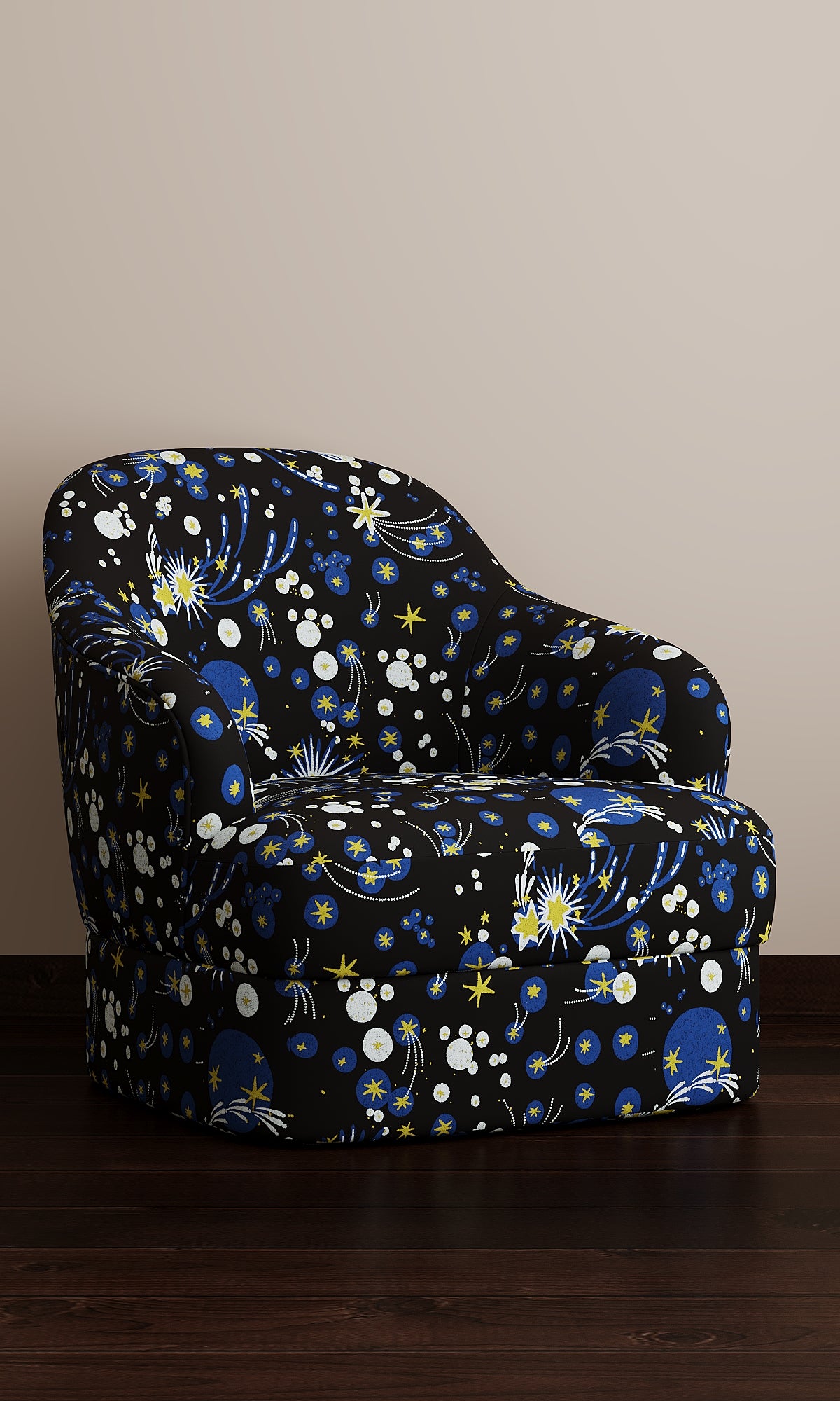 Solaris Velvet Fabric Ink Blue