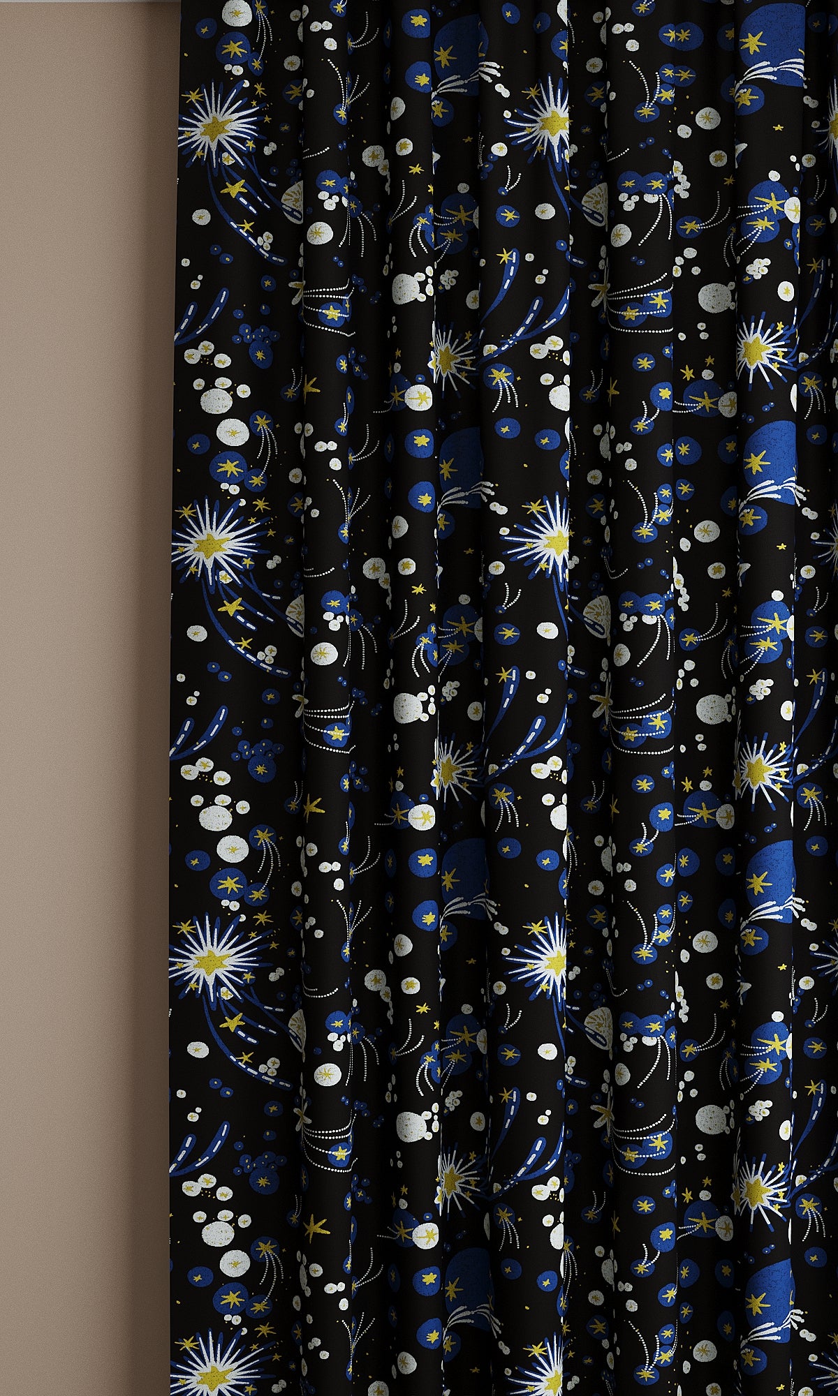 Solaris Velvet Fabric Ink Blue