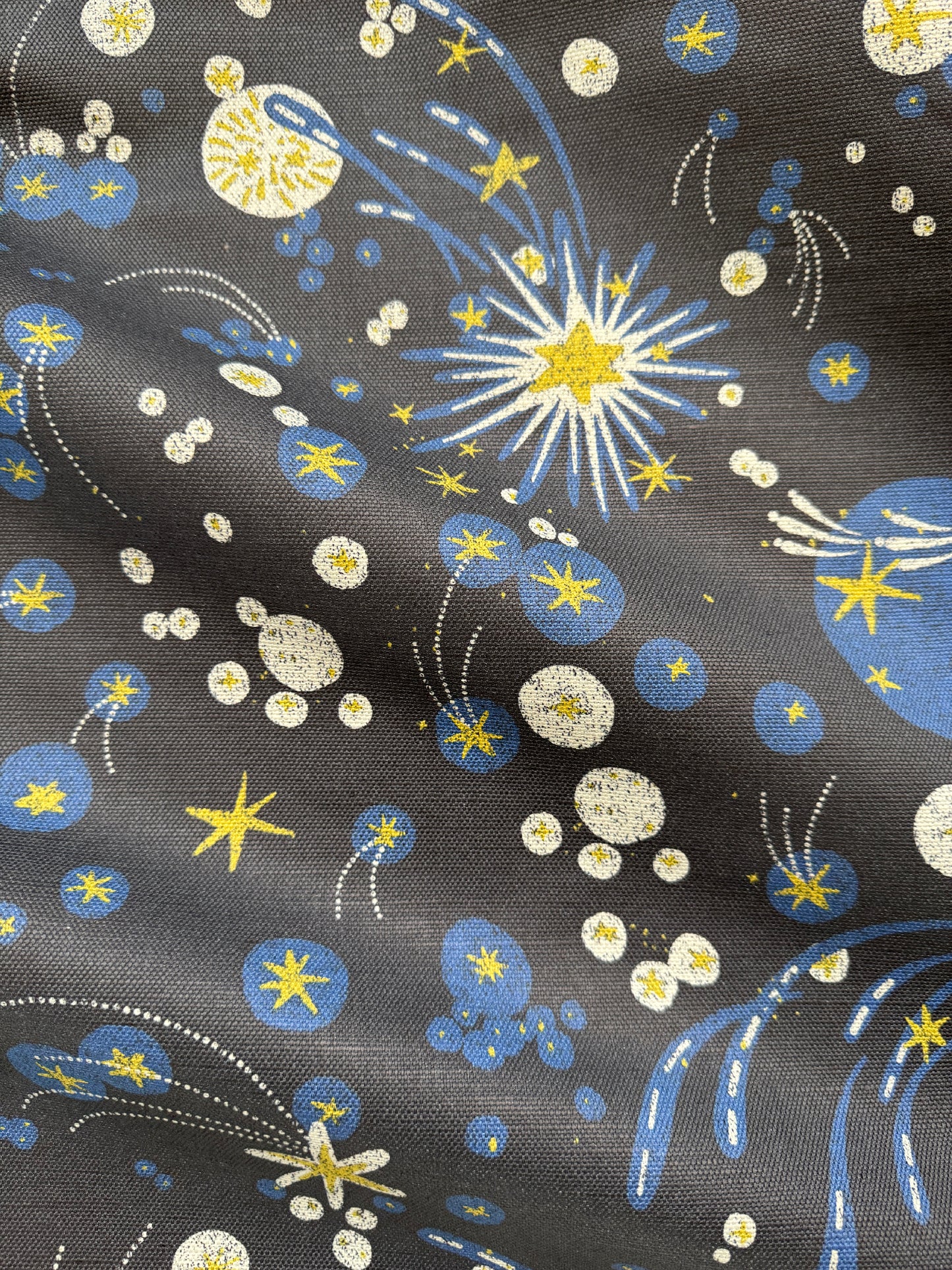 Solaris Linen Cotton Fabric Ink Blue