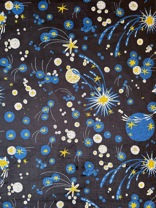 Solaris Velvet Fabric Ink Blue