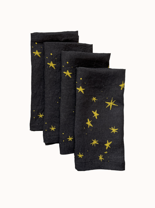 Stars Napkins in Blue (Set of 4)