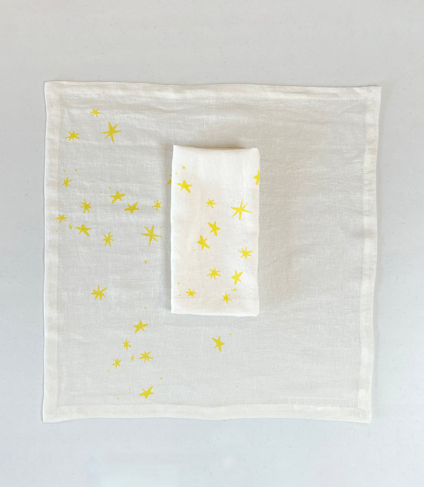 Stars Napkins in White (Set of 4)