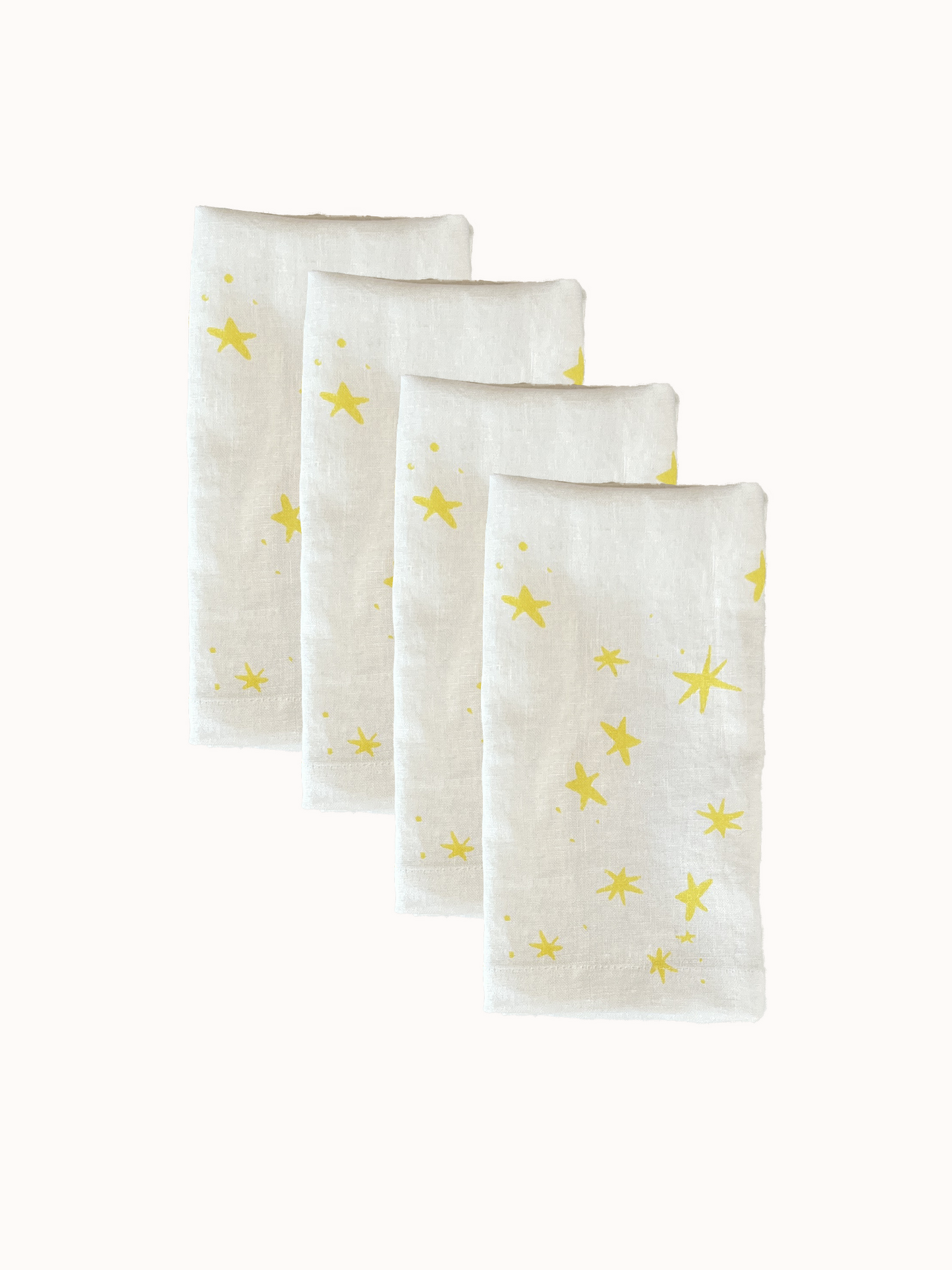 Stars Napkins in White (Set of 4)