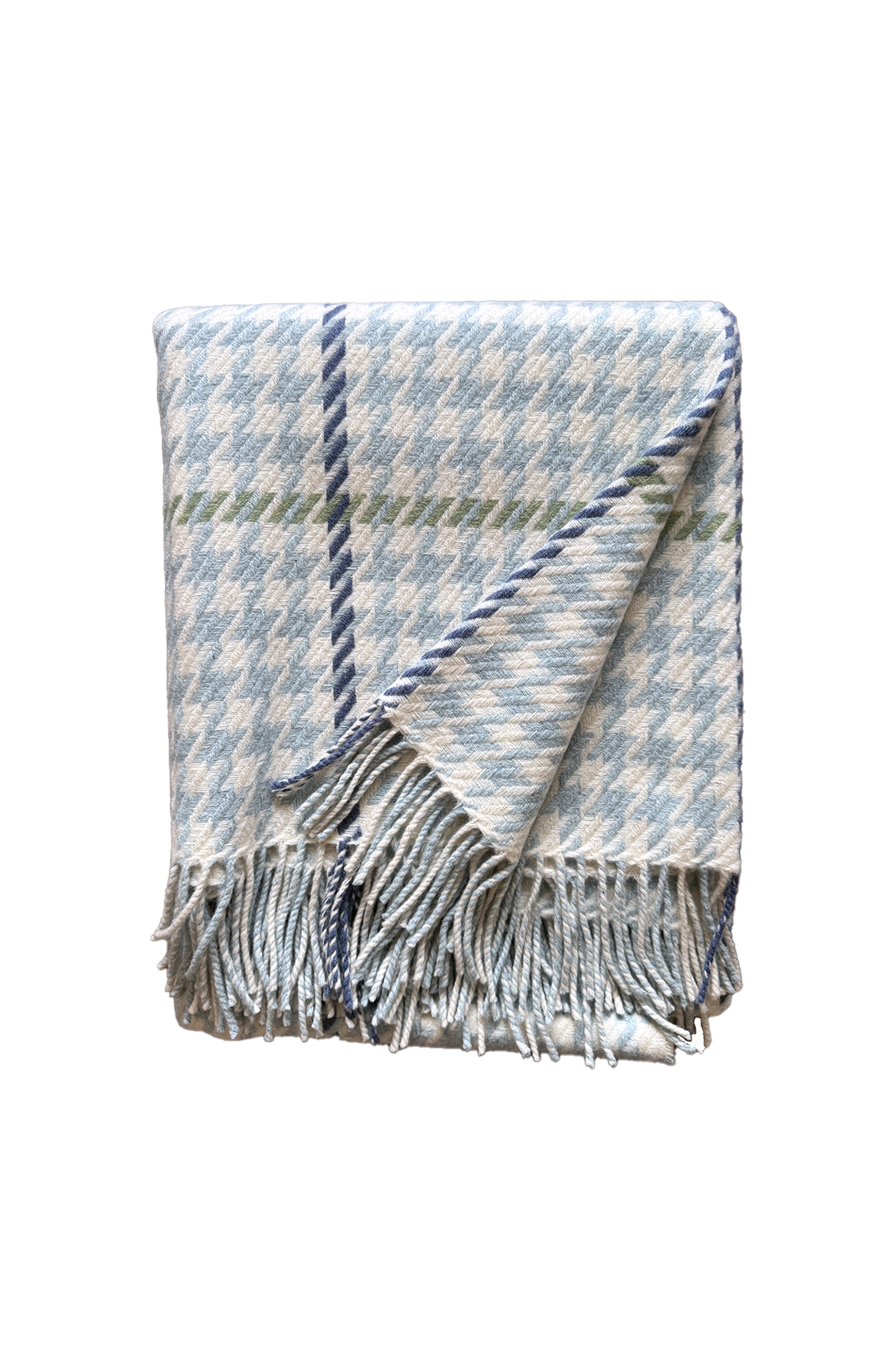 Houndstooth in Blue Throw