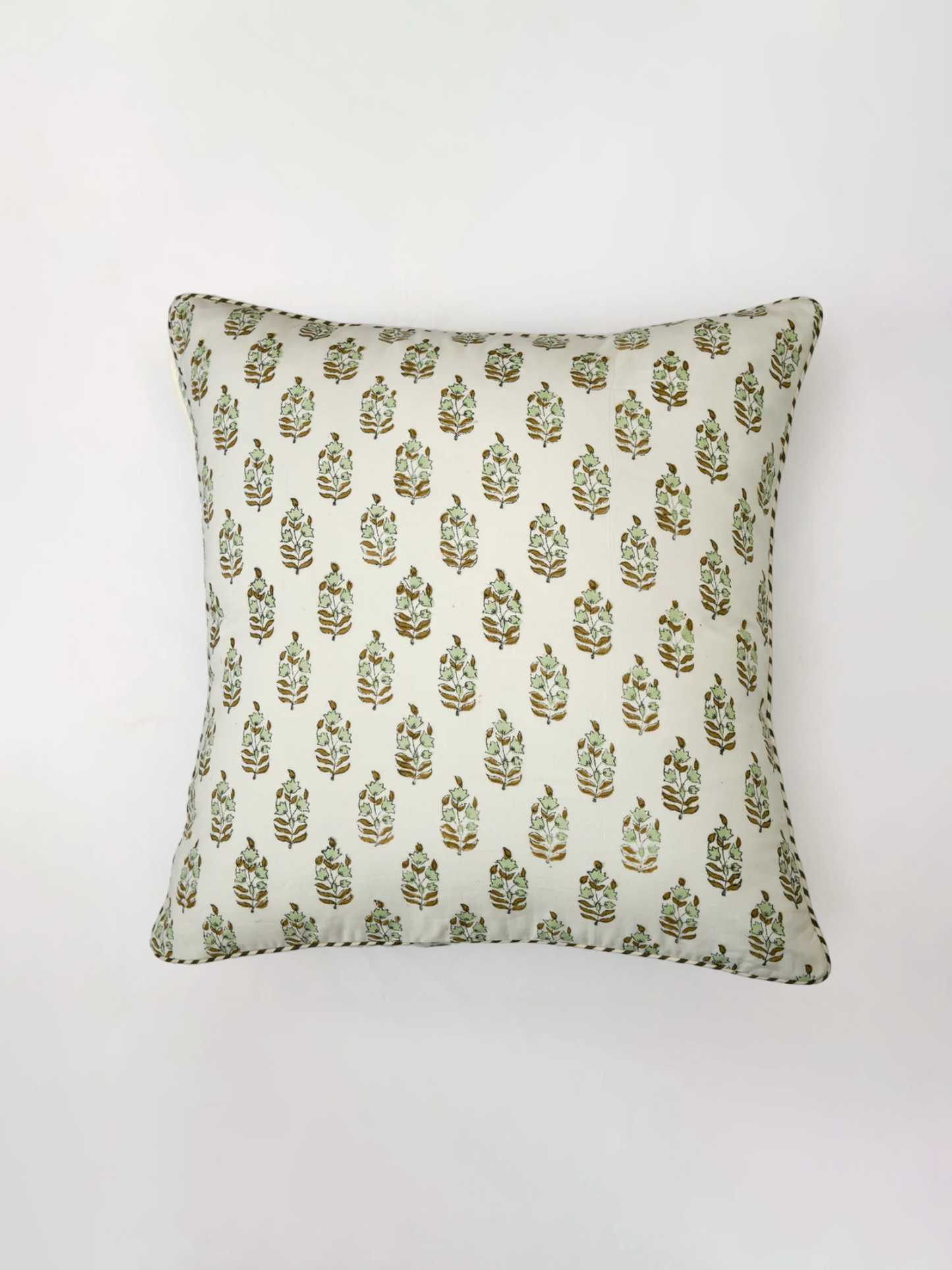 Cushion Cover Three Flowers Block Printed