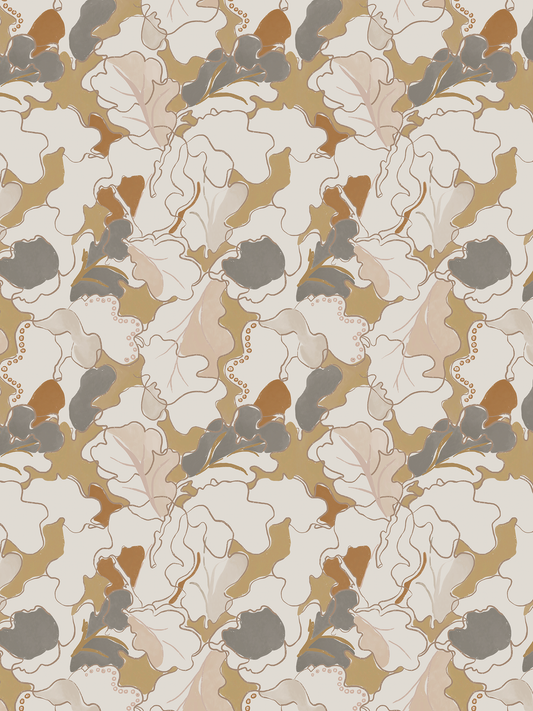 Adagio - Wallpaper - Olive and Brown
