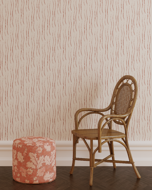 Rayure - Wallpaper - Burgundy