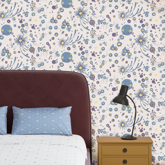 Solaris - Wallpaper - Denim Blue