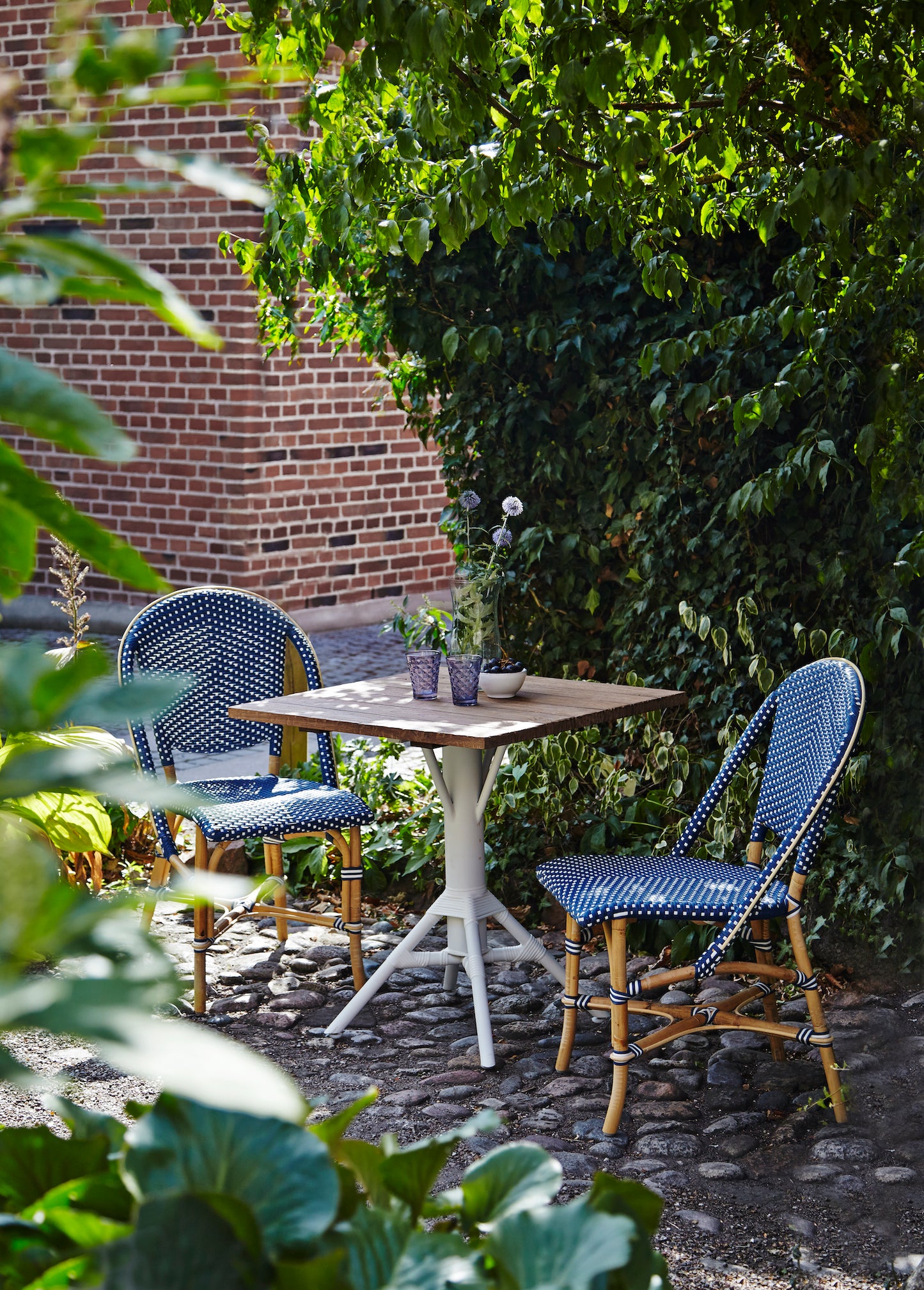 Sofie Rattan Dining Chair - Blue