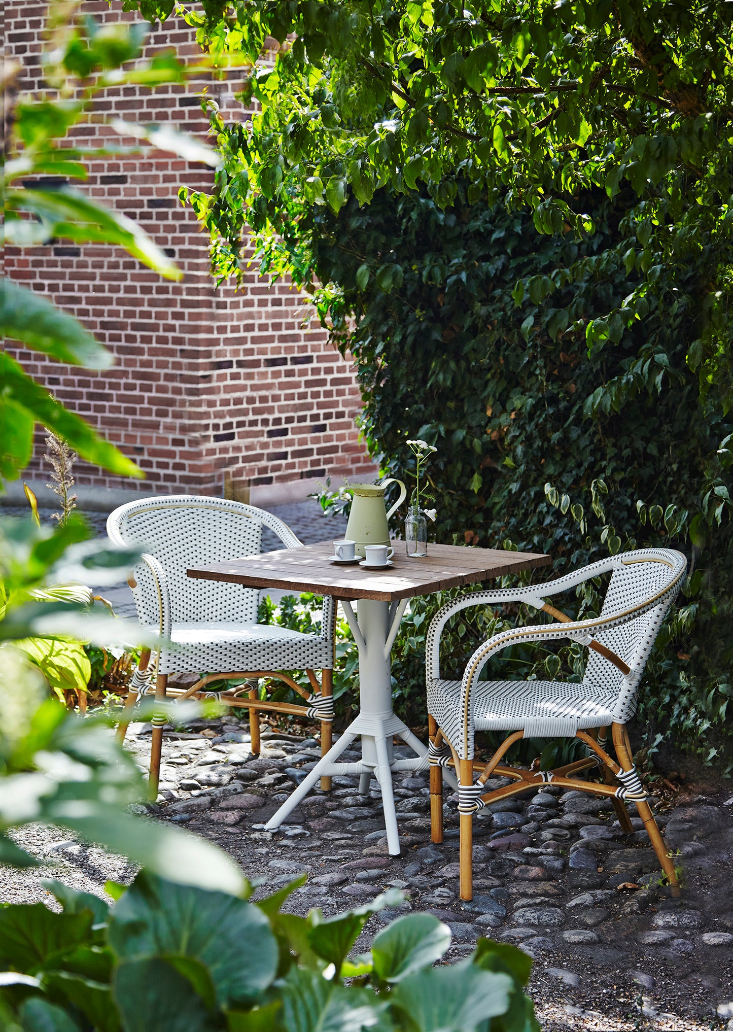 Madeleine Rattan Dining Armchair - White