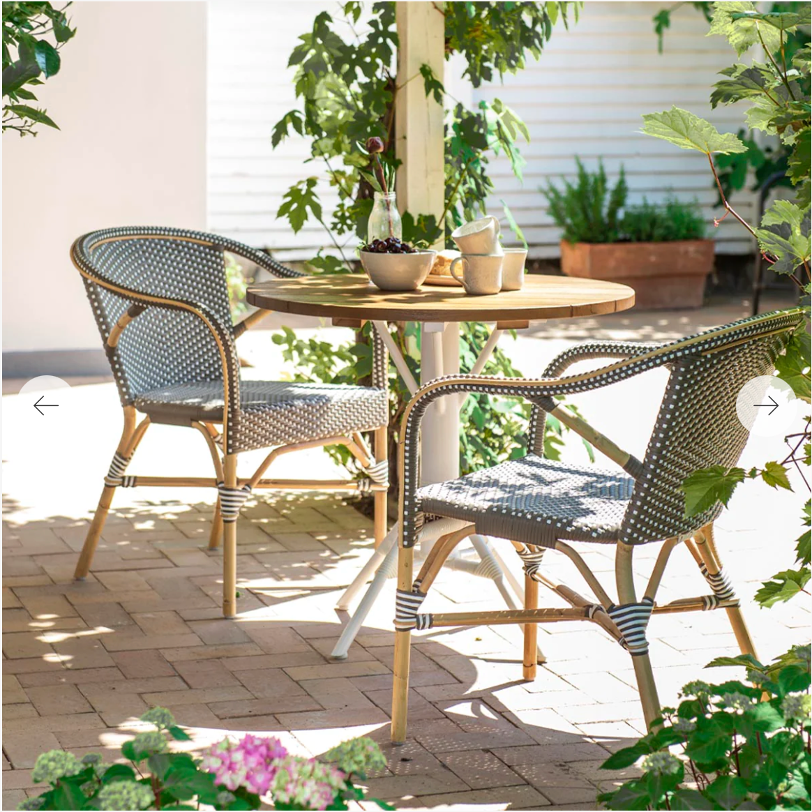 Madeleine Rattan Dining Armchair - Cappuccino