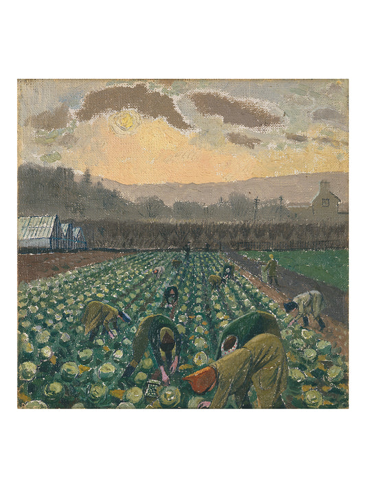 Sprout Picking, Monmouthshire by Evelyn Dunbar