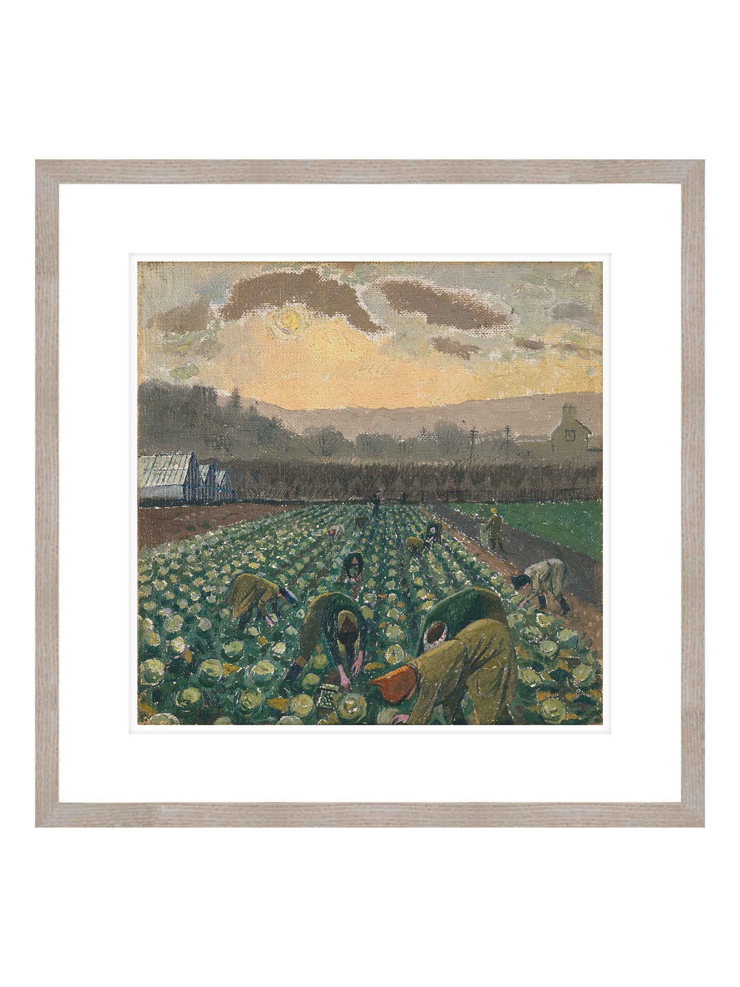 Sprout Picking, Monmouthshire by Evelyn Dunbar