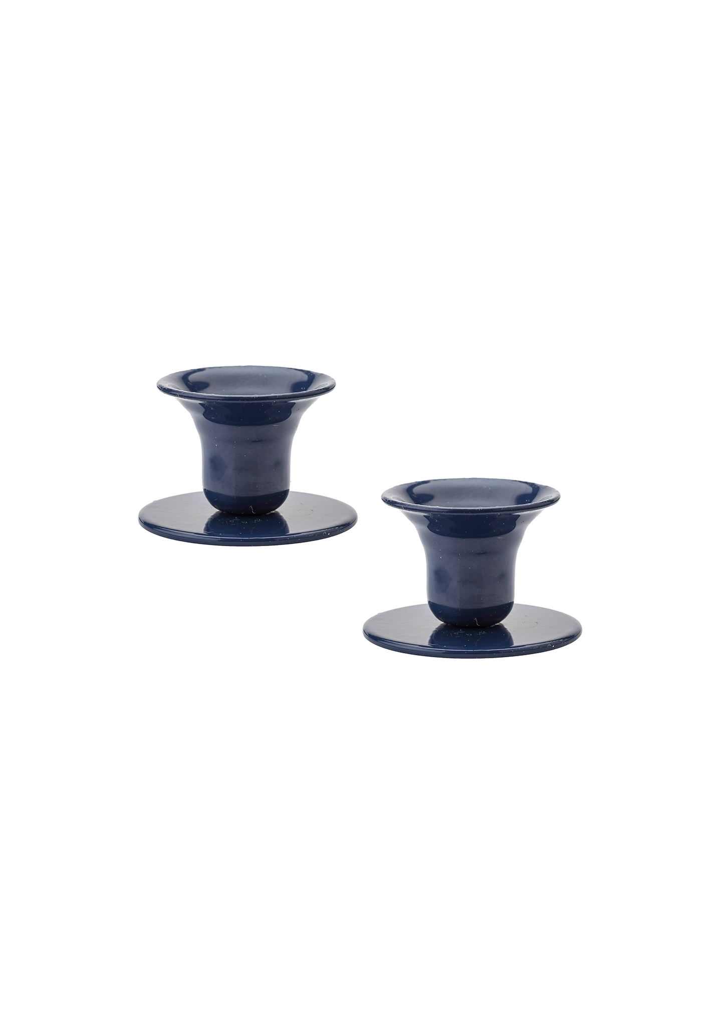 Bell Candle Holders in Blue - Set of 2