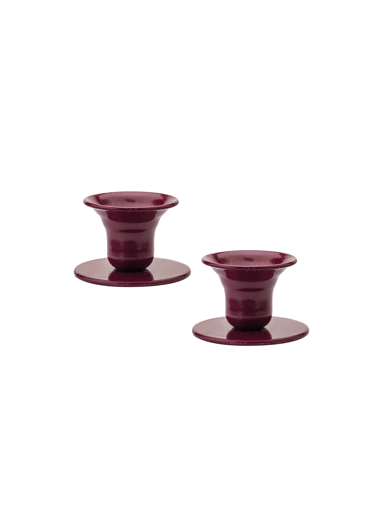 Bell Candle Holders in Burgundy - One Holder